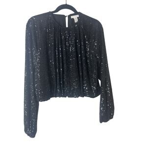 H&M Size 4 Sequins Blouse. Festive, Y2K. NYE